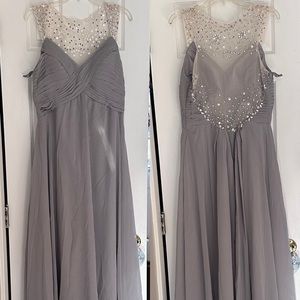 A-Line/Princess Straps Beading Sleeveless Long Chiffon Dresses